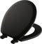 MAYFAIR 841EC 047 Cameron Toilet Seat will Never Loosen and Easily Remove, ROUND, Durable Enameled Wood, Black