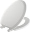 MAYFAIR 1841EC 000 Cameron Toilet Seat will Never Loosen and Easily Remove, ELONGATED, Durable Enameled Wood, White