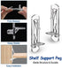 Lanzeuta 30Pcs Shelf Support Pegs Locking Cabinet Shelf Clips, Clear Shelf Holder Plastic Shelf Clips for Kitchen Cabinets Furniture Bookcase, Fits 5mm Diameter Hole & 0.79 Inch Thick Shelf