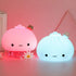 Silica Gel Pat Night Light LED Steamed Bun Creative Bedside for Kid with Sleeping Lamp Bedroom Desk Decor Reading Lamp