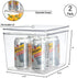 Sorbus Plastic Storage Clear Bins with Lid, Stackable Pantry Organizer Box Bin Containers for Organizing Kitchen Fridge, Food, Snack Pantry Cabinet, Fruit, Vegetables, Bathroom Supplies, (2)
