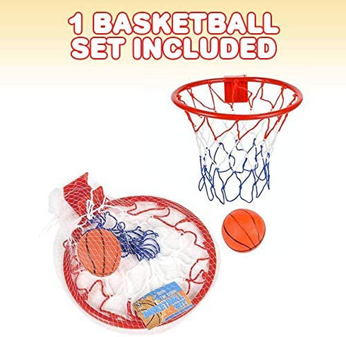 ArtCreativity Over The Door Basketball Hoop Game - Includes 1 Mini Basketball and 1 Net Hoop, Indoor Basketball Set for Home, Office, Bedroom, Cool Birthday Gift for Boys and Girls