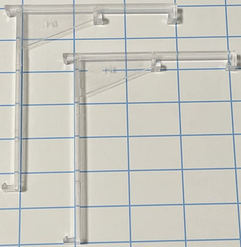 4pcs Valance Clips 3.5" Clear Vertical Blind Hidden Retainer Holder Installation Bracket with Built in Valance Outside Mount The headrail Size Measured 1.5"(38mm) in Top