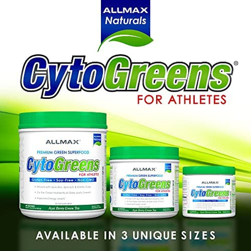 ALLMAX Nutrition - Cytogreens Super Greens Powder, Infused with Spirulina, Spinach & Barley Grass, Supports Immune Health and Digestive Function, Vegan Friendly, 125 Grams