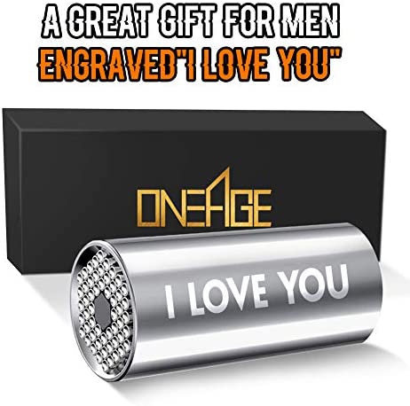 Valentines Day Unique Gifts for Husband Him Men"I LOVE YOU",Universal Socket(7-19mm),Stocking Stuffers Christmas Gifts,Fathers Day Anniversary Birthday Gifts,Tool Gadgets for Men