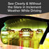 Battlevision Polarized Sport Vision Glasses for Driving at Night Protect Eyes from Blinding Headlight Glare, Green Lenses, 6 in