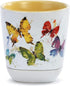 DEMDACO Dean Crouser Flock of Butterflies Watercolor 10 ounce Stoneware Tea Cup and Trinket Dish Set