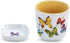 DEMDACO Dean Crouser Flock of Butterflies Watercolor 10 ounce Stoneware Tea Cup and Trinket Dish Set