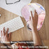 Ergonomic Mouse Pad with Gel Wrist Rest Support, HOMKUMY Cute Mouse Pads with Non-Slip Rubber Base Wrist Rest Pad for Home, Office & Travel Easy Typing & Pain Relief, Pink Marble Mousepad