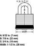 Master Lock 1803Q Fortress Outdoor Padlock with Key, 4 Pack Keyed-Alike