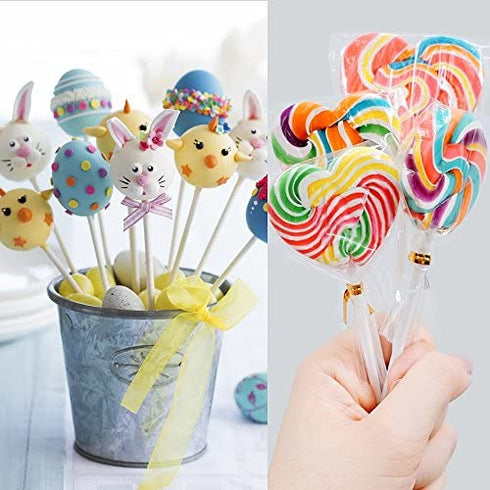 300Pcs 6 Inches Cake lollipop Pops Making Tools 100Pcs Cake Pop Sticks 100Pcs Cake Pop Bags and 100Pcs Twist Ties