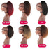 YITI Medium Long Afro Kinky Straight Drawstring Ponytail Extension for Black Women,Light Yaki Curly Clip in Ponytail High Temperature Synthetic Hairpieces(Black)