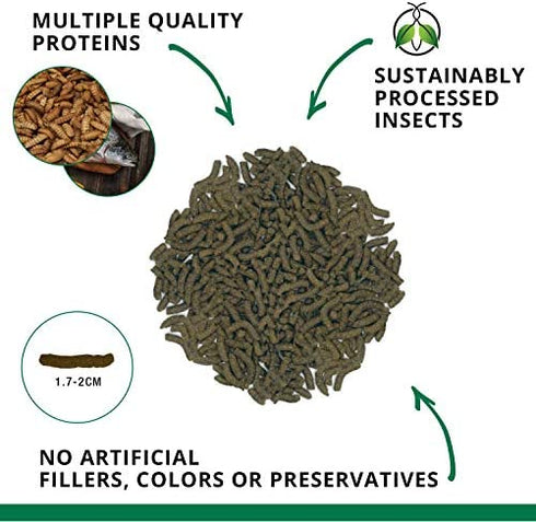 Fluval Bug Bites Turtle Food, Sticks for Medium to Large Sized Turtles, 3.53 oz., A6593, Brown
