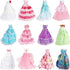 SOTOGO 12 Sets Doll Clothes for 11.5 Inch Girl Doll Handmade Doll Outfits Fashion Doll Dresses Party Wedding Dresses Doll Gowns