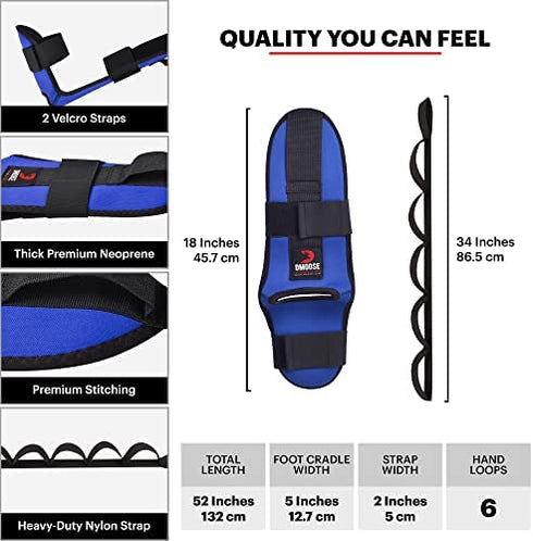 DMoose Calf Stretcher & Foot Stretcher for Plantar Fasciitis - Hamstring Stretcher Stretching Strap for Achilles Tendonitis, Leg Stretcher Ligament Stretching Belt for Pain Relief, Dancers and Yoga
