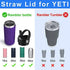 FLORAPELL Straw lid for Yeti Rambler 18 26 36 64 oz, Lid with Straws and Flexible Handle, Replacement Cap for Yeti 18oz 26oz 36oz 64oz Rambler Water Bottle Straw Cap
