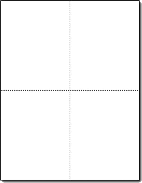 Heavyweight Blank Postcard Paper for Printing - 20 Sheets / 80 Postcards - White - Perforated 4 per Sheet - Thick 80lb Cover Cardstock - Inkjet/Laser Printable