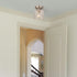 ALICE HOUSE Semi Flush Mount Ceiling Light, Clear Hammered Glass Shade, Brushed Nickel Farmhouse Lighting for Hallway, Kitchen, Laundry Room and Foyer AL6091-S1