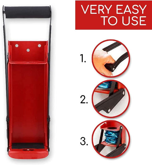 Red Can Crusher Wall Mounted Aluminum Can Crusher 16oz 12oz 8oz Heavy Duty Can Crushers For Recycling Wall Mounted Beer Can Opener And Crush Bottle Two Features In One Can Press
