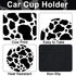 4 Pieces Cow Print Car Accessories Set, Cow Steering Wheel Cover, Cow Car Cup Mats and Cow Keyring Bracelet for Car, Truck, SUV