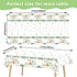 Bear Baby Shower Tablecloth Plastic Teddy Bear Table Cover We Can Bearly Wait Baby Party Decorations Greenery Leaves Table Cover for Baby Shower Kids Birthday Party Supplies, 54 x 108 Inch (1 Pack)