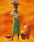 Ethnic Ancient Tribal Retro Style Wall Art Painting Prints Aesthetic African American Themed Black Woman Wall Artworks for Home Decor Girls Bedroom Bathroom Canvas Wall Poster, Set of 4 (8"X10" Unframed )