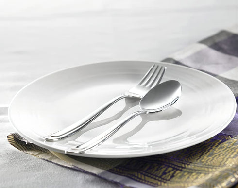 24-Piece Silverware Set with Steak Knives, Premium Stainless Steel Flatware Set for 4, Elegant Cutlery Utensil Sets, Tableware Set Include Knives Forks Spoons, Mirror Polished& Dishwasher Safe