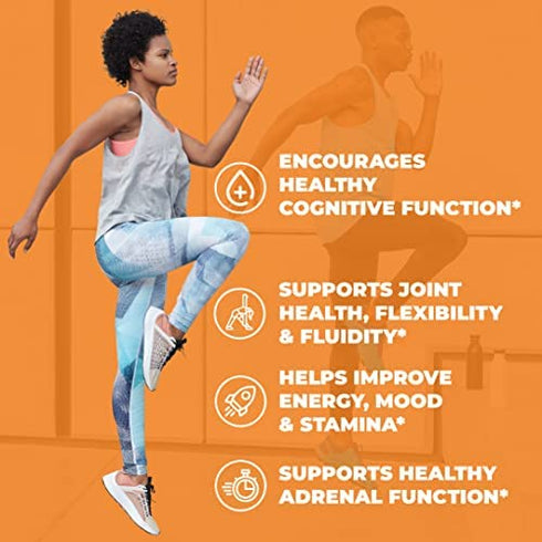 Turmeric Curcumin Ashwagandha, Ginger, Bioperine. Occasional Joint Discomfort Relief Supplement. Antioxidant Properties for Healthy Thyroid and Adrenal Support, and Balanced Cortisol Levels.
