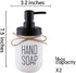 Elwiya Mason Jar Hand Soap Dispenser and Dish Soap Dispenser Set - 16 Ounce Glass Mason Jar with Plastic Pump and Lid - Rust Proof - Rustic Bathroom Accessories &Kitchen Home Decor - 2 Pack