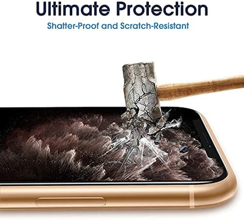 amFilm 2 Pack OneTouch Glass Screen Protector for iPhone 11 Pro (5.8") with Easy Installation Kit