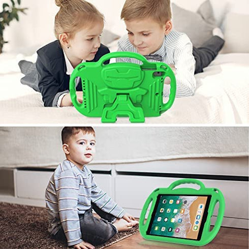 AVAWO iPad 6th Generation Kids Case, iPad 9.7 inch 2018 Case, iPad Air 2 Kids Case - with Shoulder Strap, Shockproof Handle Stand Kids Protective Case for iPad 9.7 inch 5 & 6th Gen & iPad Air - Green