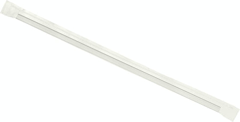 Concession Essentials Plastic Straws Wrapped 1000 Pack - 8 inch Drinking Straw, Foodservice Disposable Straws, Bulk Set (CEClear7.75wrapped-1000ct)