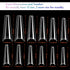 UNA GELLA Coffin Nails Tips No C Curve 216PCS Extra Long Nail Tips Clear Coffin Acrylic Nail Tips for Coffin Nails Clear Coffin Nail Tips XXL Nail Tips Coffin Fake False Nails For Nail Extension Nail Art, Home DIY Salon 12 Sizes Gelly Tips