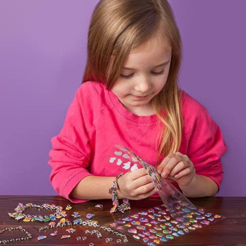 Craft-tastic — DIY Puffy Charm Bracelets Kit — Make Your Own Jewelry — Ages 6+