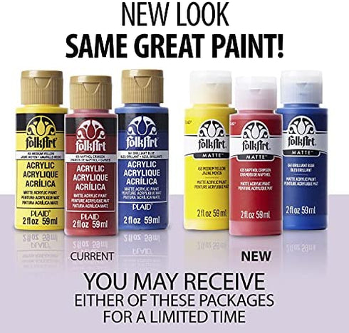 FolkArt Acrylic Paint in Assorted Colors (2 oz), 2548, Apple Red