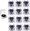 12 pcs Clear Crystal Ring Gift Boxes, Earrings Jewelry Storage Box Acrylic Display Organizer Case for All Kinds of Ring Earrings Velvet Insert Black