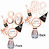 Konsait Rose Gold 80th Birthday Centerpiece Sticks-80th Birthday Table Toppers -Birthday Party Decorations Accessories-80 Fabulous -Bday Party Cheers to 80 Years Birthday Party Favor Supplies