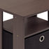 Furinno Andrey End Table / Side Table / Night Stand / Bedside Table with Bin Drawer, Dark Brown/Black