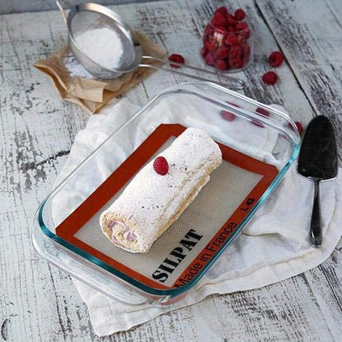 Silpat Premium Non-Stick Silicone Baking Mat, Petite Jelly Roll Size, 8-1/4 x 11-3/4, AE295205-01, Orange