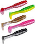 THKFISH 30Pcs Paddle Tail Swimbaits 2 INCH Bicolor Soft Plastic Fishing Lure Swim Baits for Crappie Bass Trout Mixed Color