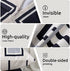 Black and White Throw Pillow Covers Silver Grey Modern Square Geometric Soft Decorative Throw pillows for Couch Bed Bedroom Sofa Set of 4 Outdoor Pillows for patio furniture 18 x 18 Inches.