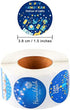 ELCOHO 600 Pieces Happy Hanukkah Stickers Holiday Menorah Labels Stickers Round Hanukkah Themed Seal Stickers for Holiday Decorations