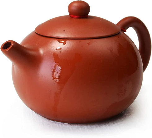 Teapot Chinese Yixing Clay Xishi Pot 7oz /200ml Zisha ZiNi Gongfu cha for Loose Tea (Red brown)