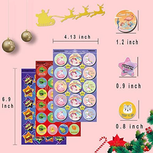 HORIECHALY Scratch and sniff Stickers, Smelly Stickers for Kids - 48 Sheets Reward Stinky Stickers Gift for Christmas