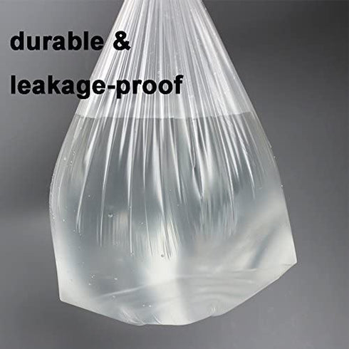 2 Gallon Small Plastic Trash Bags, 7.5 Liters Clear Wastebasket Liners Garbage Bags for Home, Office, Bathroom, 100 Counts
