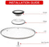 Glass Lid for Frying Pan, Fry Pan, Skillet, Pan Lid with Handle Coated in Silicone Ring,12"/30cm, Clear