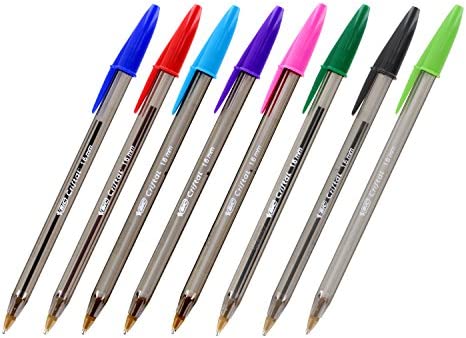 Bic Cristal Xtra Bold Stick Ballpoint Pens, 1.6mm, Bold Point, Assorted Colors, Pack of 24