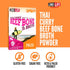 LonoLife - Thai Curry Beef Bone Broth Sticks - 10g Collagen Protein - Grass-Fed, Gluten-Free - Keto & Paleo Friendly - Portable Individual Packets - 4 count