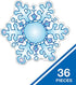 Carson Dellosa Snowflakes Cutouts, 36 Winter Cutouts for Bulletin Board and Classroom Décor, Snowflakes Classroom Cut-Outs, Seasonal Cutouts for Classroom Bulletin Board Decorations