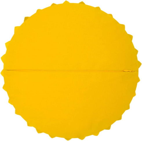 JWH Handmade 3D Sunflower Throw Pillow Covers Decorative Round Flower Accent Pillow Cases Yellow Aesthetic Cushion for Couch Bed Bedroom Home Living Room Farmhouse Decor Gold Cute Shams 12 Inch